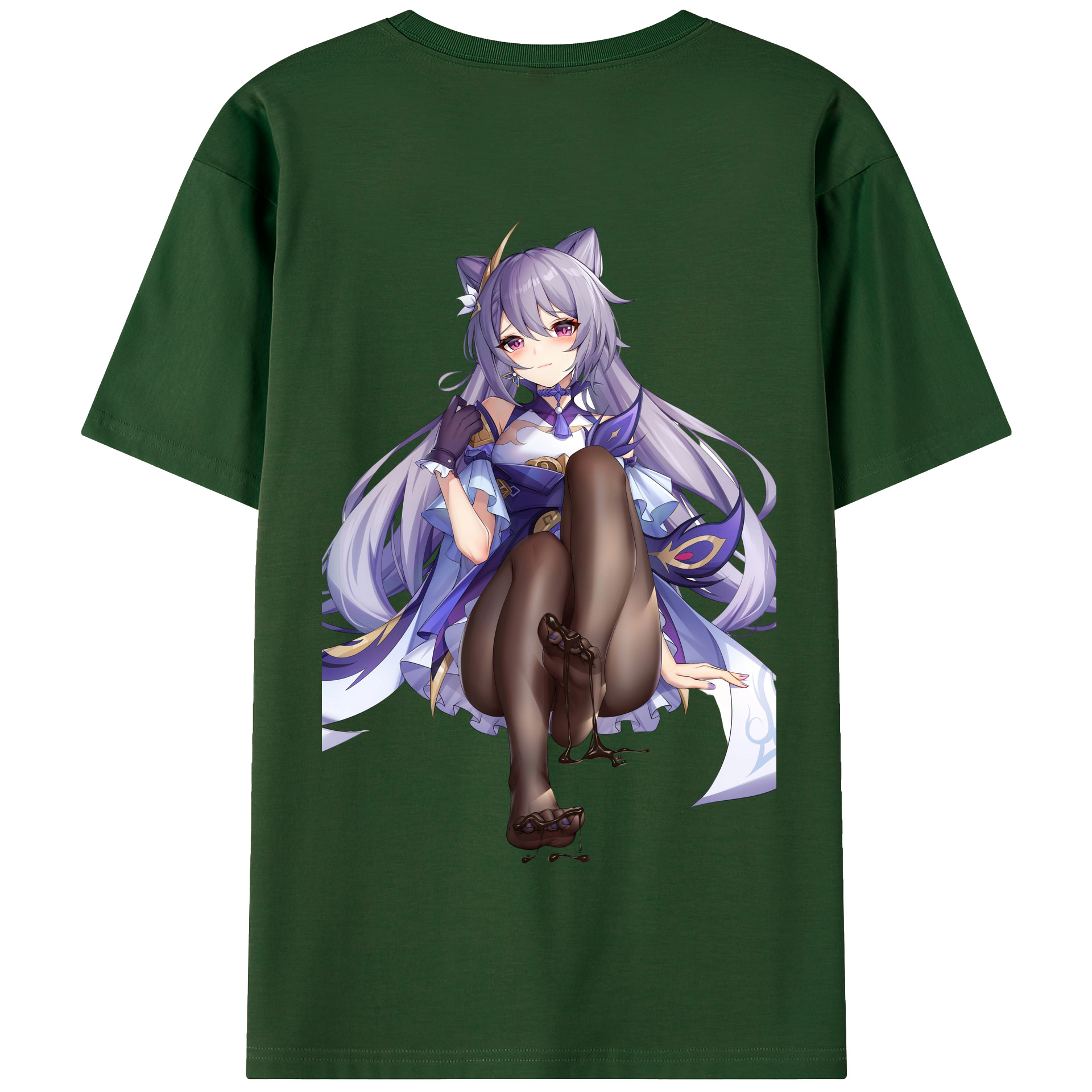 げんし神 刻晴 こくせい genshin Kokusei 綿100％半袖Tシャツ（背面プリント）